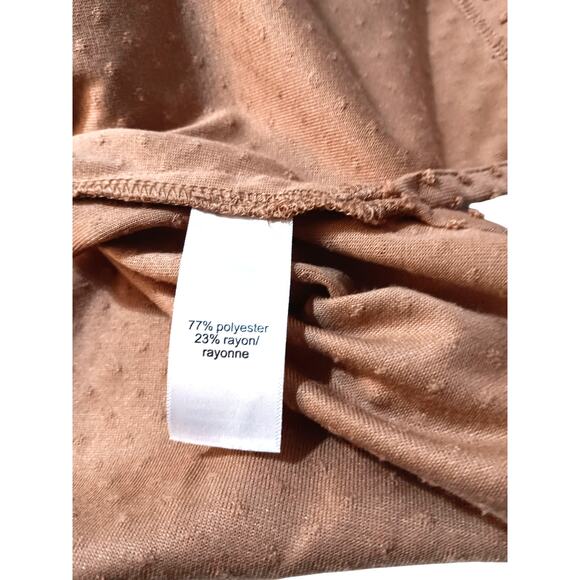 MAURICES 24/7 Flowy Tunic Top 2X V-Neck Textured Soft Nuetral Comfort Work Brown - Picture 5 of 7